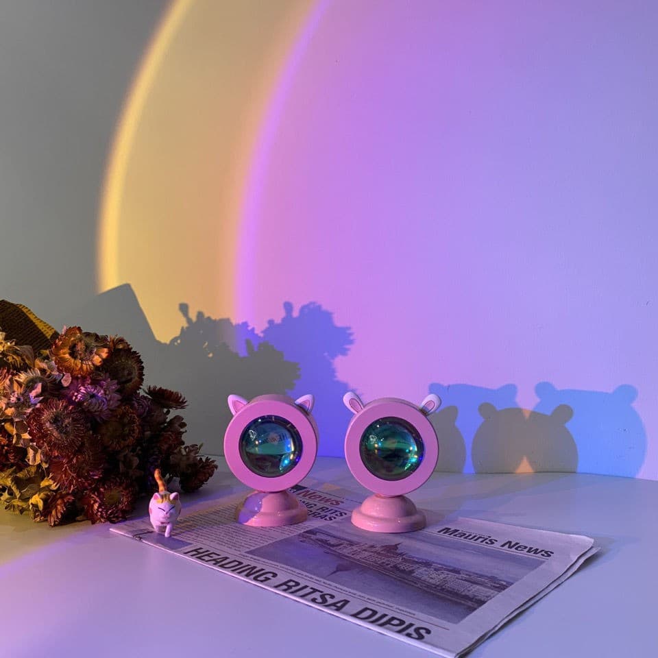 Lampa de veghe cu proiectie multicolor RGB, 6 filtre colorate, 3 tipuri de urechi — 4