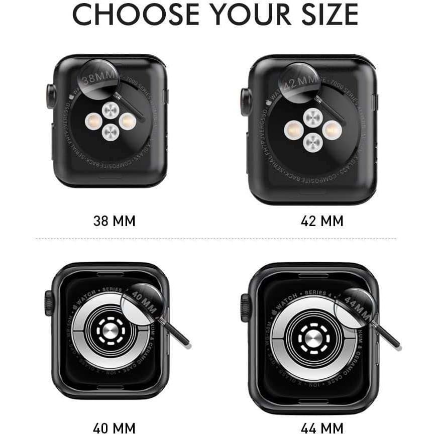 Husa Apple Watch Series 4/5 40 mm Full TPU 360°, transparenta — 4