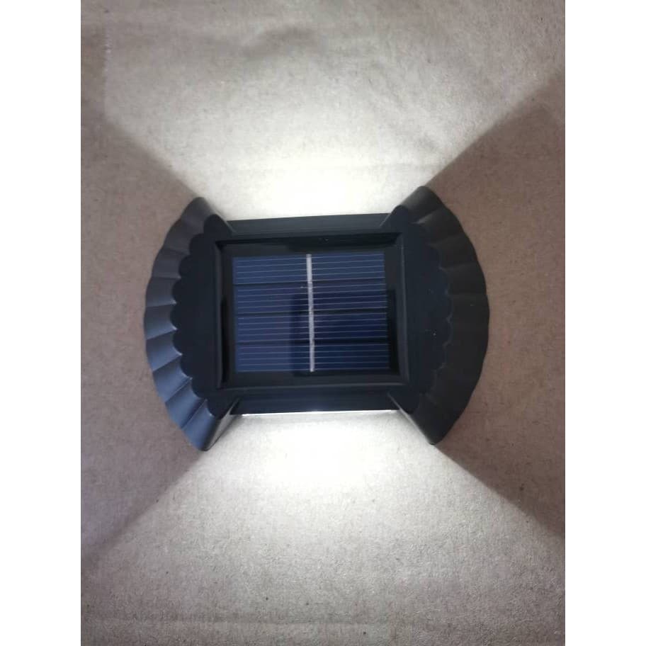 Set 2 aplice solare LED bidirectionale pentru perete, 8 LED-uri, alb rece — 2