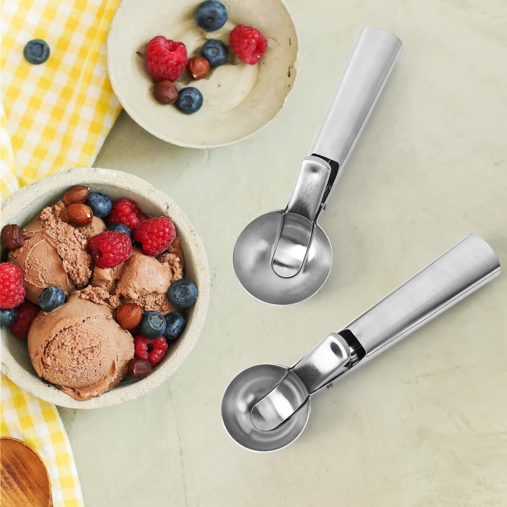 Lingura dozatoare inghetata Cool Serving, inox, argintie — 5