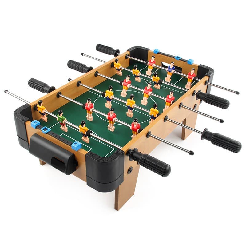 Masa de fotbal cu teren si 18 jucatori, 51 x 44 x 17.5 cm, 6 manere, tablou pentru scor, din metal, lemn si ABS, cu picioare, pentru copii/adulti — 2