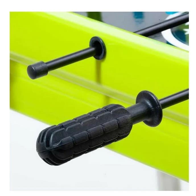 Masa de fotbal cu teren si 18 jucatori , 6 manere, tabela scor, metal, lemn si ABS, 51 x 44 x 17.5 cm, verde/albastru — 5