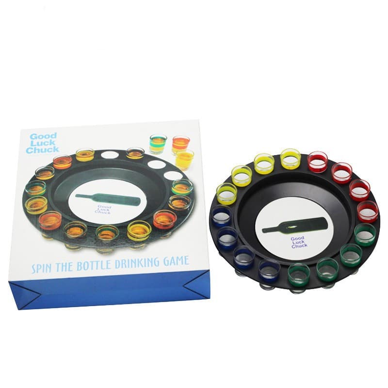 Joc de Societate "Adevar sau Provocare", Ruleta cu 16 pahare de Shot din Sticla, pentru Petreceri, Distractie, Cadouri, Multicolor — 3