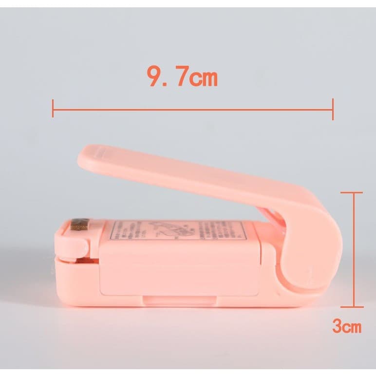 Mini aparat de sigilat pungi, etansare prin caldura, spate magnetic, roz — 3