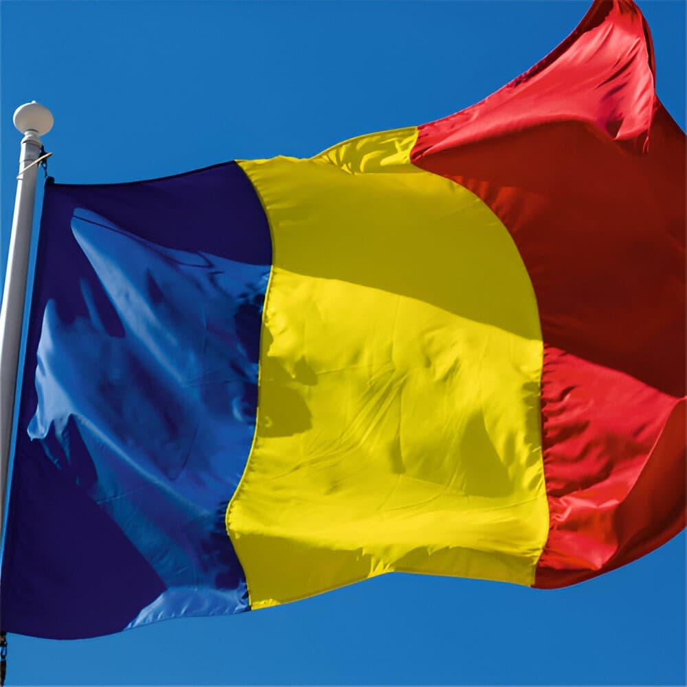 Steag tricolor / drapel Romania, dimensiune mica, 30 x 45 cm — 3