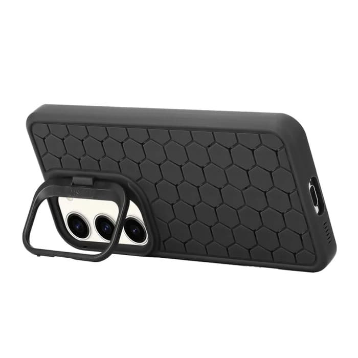 Husa Samsung Galaxy S23+ (S23 Plus), HoneyComb Bracket, functie stand, neagra — 3