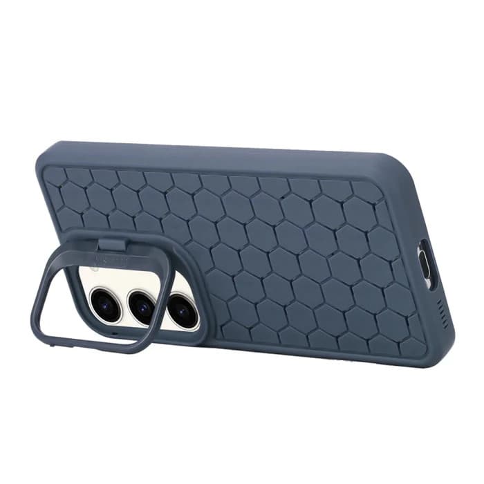 Husa Samsung Galaxy S23+ (S23 Plus), HoneyComb Bracket, functie stand, albastru inchis — 3