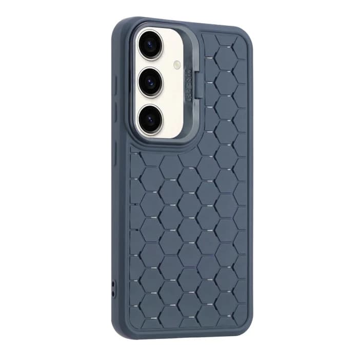 Husa Samsung Galaxy S23+ (S23 Plus), HoneyComb Bracket, functie stand, albastru inchis — 5