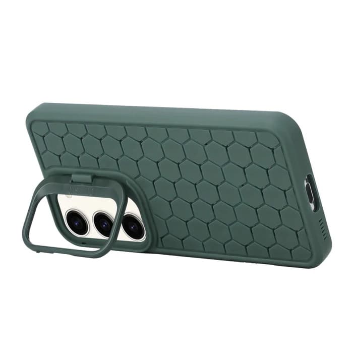 Husa Samsung Galaxy S23+ (S23 Plus), HoneyComb Bracket, functie stand, verde — 3