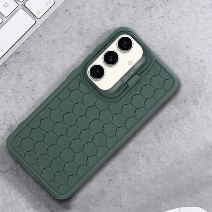 Husa Samsung Galaxy S23+ (S23 Plus), HoneyComb Bracket, functie stand, verde — 6