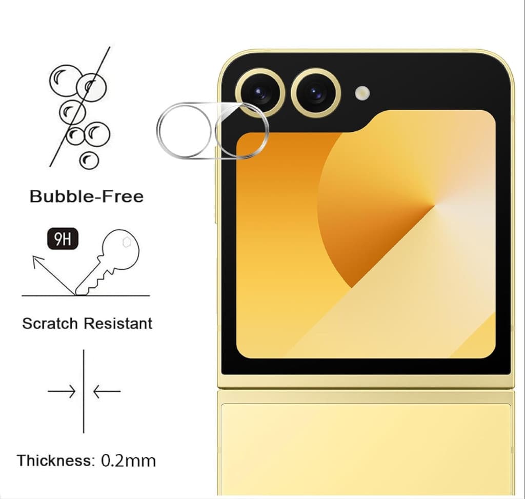 Folie de sticla pentru camera Samsung Galaxy Z Flip 6, transparenta — 2