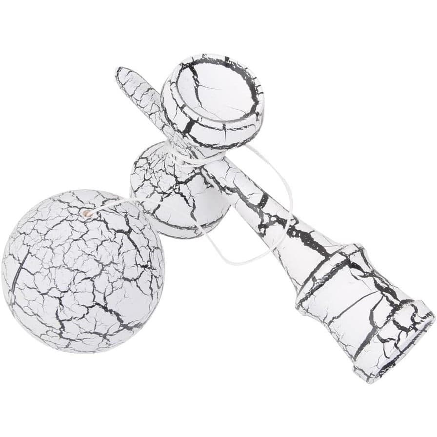 Jucarie lemn Kendama X model Crack, 18 cm, albastra — 3