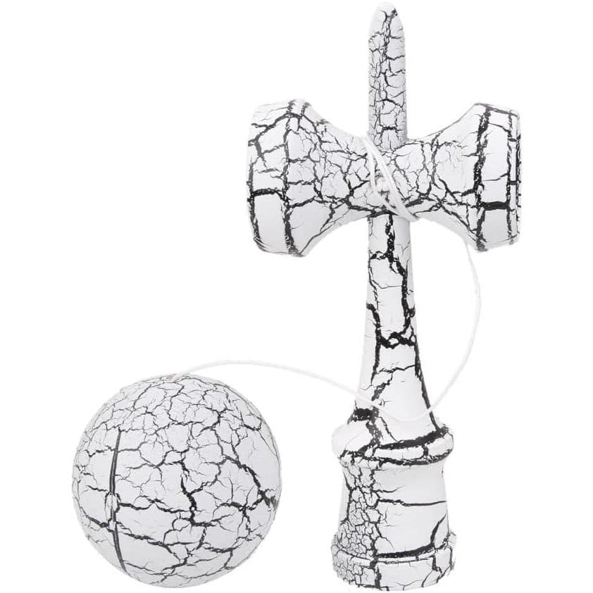 Jucarie lemn Kendama X model Crack, 18 cm, albastra — 4