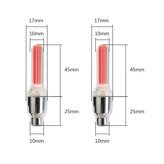 Set 2 buc lumini LED rosii pentru rotile bicicletei — 3