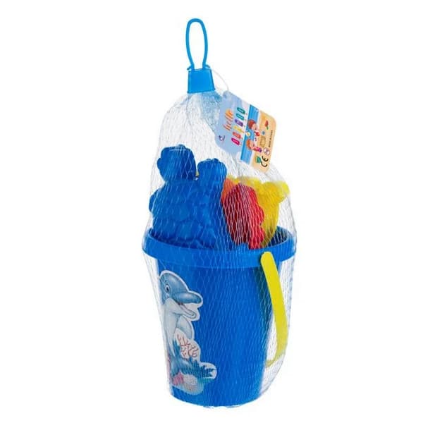 Găleată de plajă fuchsia cu unicorn, 10 x 11 cm și 4 accesorii — 2