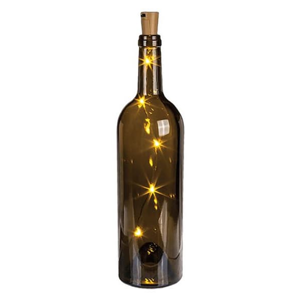 Dop pentru sticle decorativ cu LED, alb cald — 2