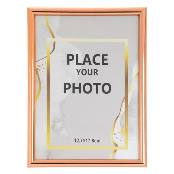 Rama foto decorativa rose gold, 13 x 18 cm — 2