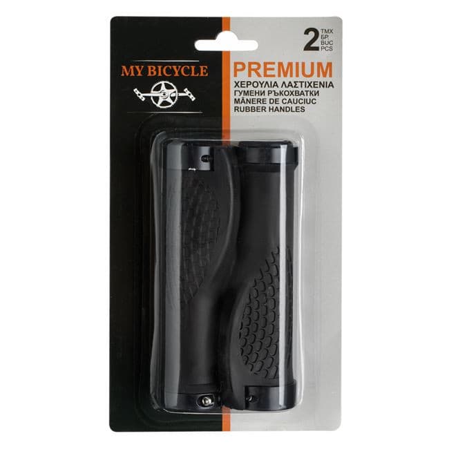 Manere negre premium pentru ghidon bicicleta, 13 x 4 cm, set 2 bucati — 4