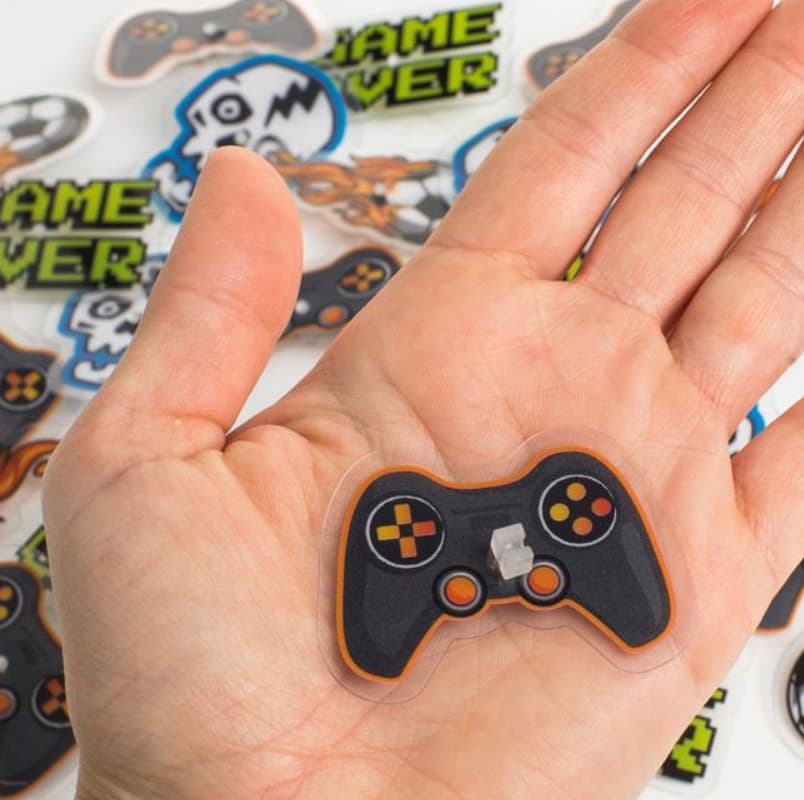 Set 30 decoratiuni spite bicicleta, model gamer, footbal, skull — 2