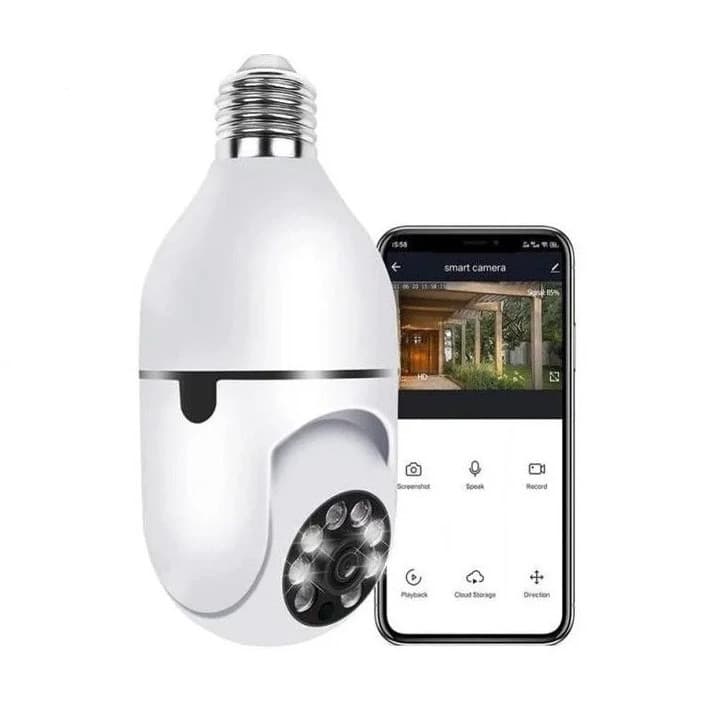 Camera IP Jortan JT-8177, Wi-Fi, Full HD, 360°/90°, alimentare soclu bec (E27) — 2