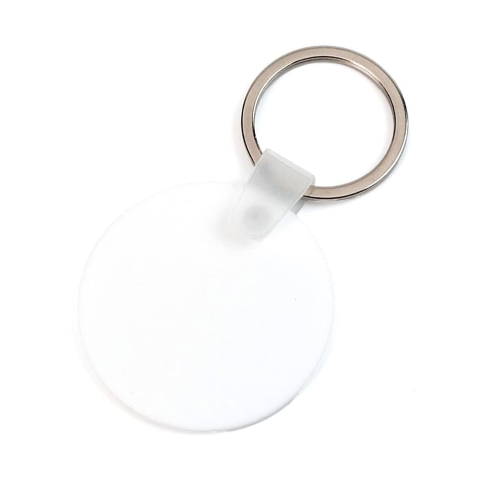 Breloc din plastic, personalizat cu poza ta, inel de sustinere metalic, rotund — 2