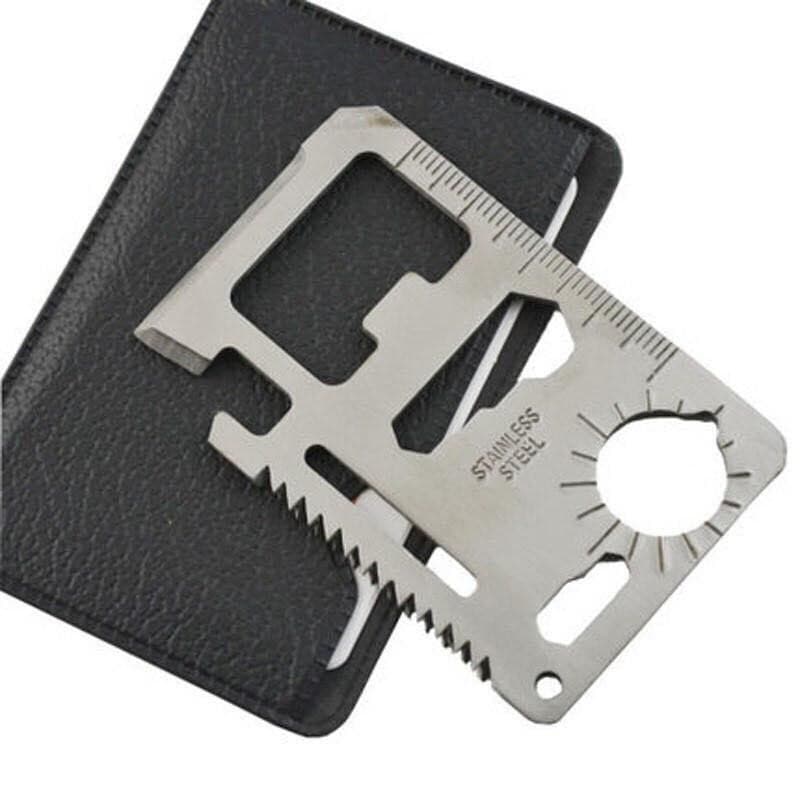 Card multifunctional de supravietuire 11 in 1, husa inclusa, argintiu — 2