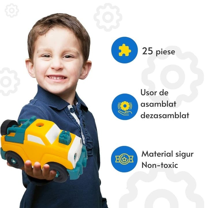 Jucarie masinuta SUV demontabila Echipa Istetilor, cheie si surubelnita inclusa, 21.5 x 12 x 10.5 cm — 7