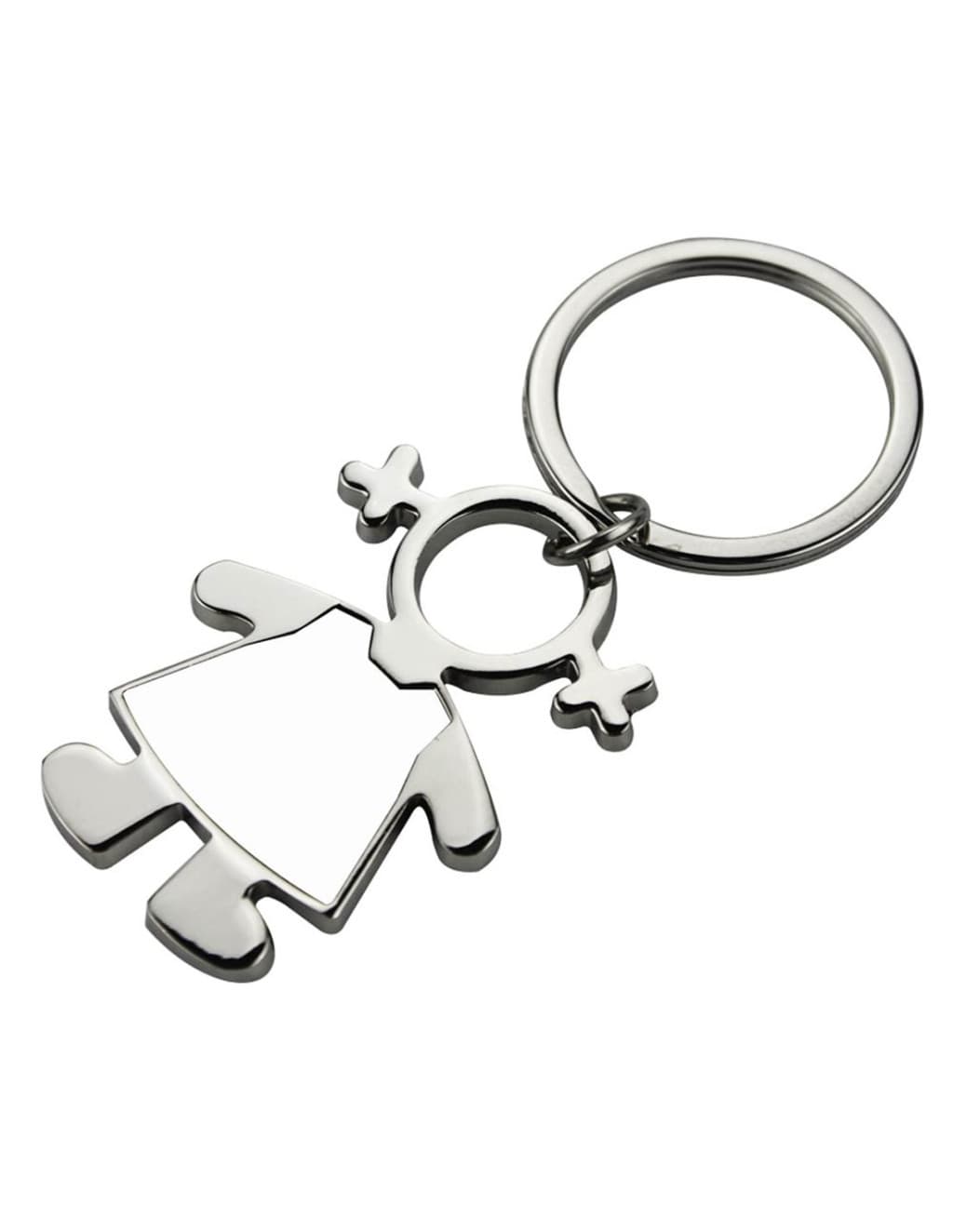 Breloc metalic personalizat cu poza ta, model fetita — 4
