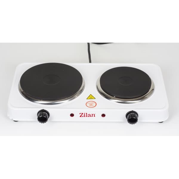 Plita electrica dubla ZLN-2180, 49 x 30 x 9 cm, 2500W, termostat reglabil, alba — 3