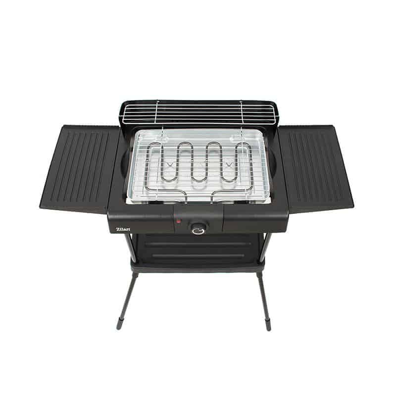 Gratar electric cu picior ZİLAN ZLN-3789, 2400 W, termostat reglabil, negru — 3